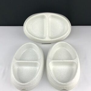 Stylette - ‘Plastic Feeding bowls’  Small animal size. Bundle of 3. EUC